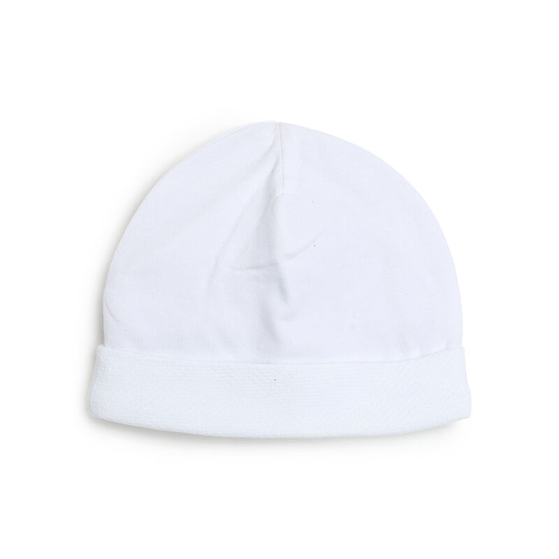 Girls White Applique Hat image number 1